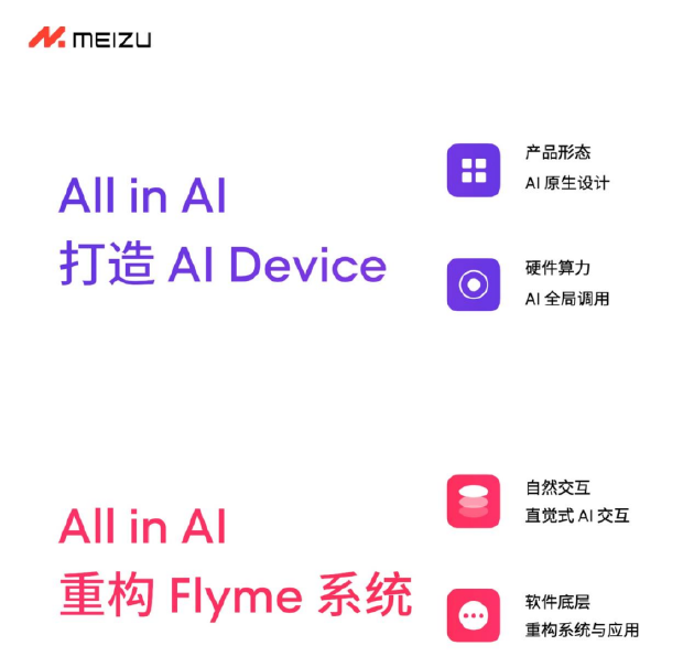 魅族宣布 All in AI 战略调整 智能手机业务仍继续保留软硬件维护服务